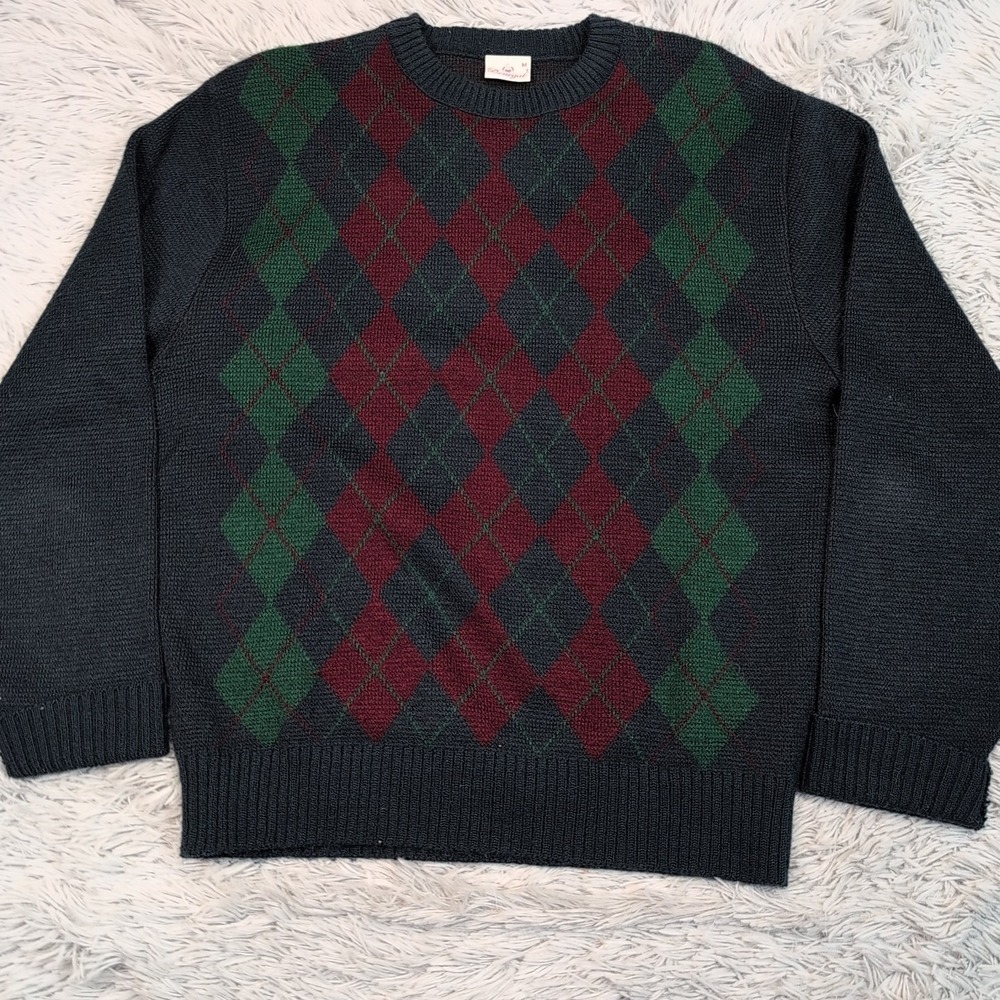 Vintage Donegal Sweater Mens M Blue Preppy Oxford Career Casual Comfort